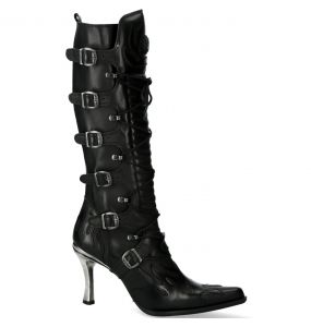 Black Itali and Nomada Leather New Rock Malicia High Boots