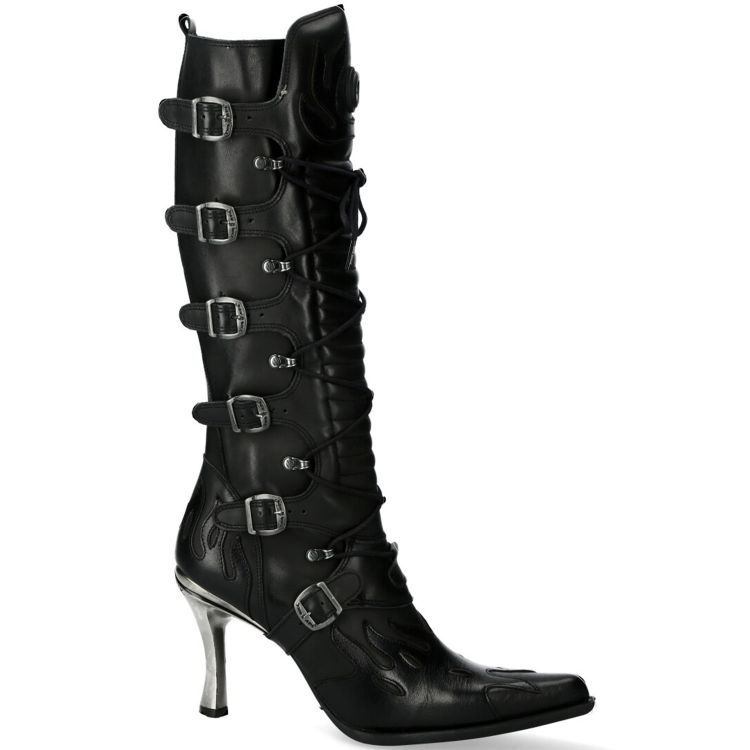 Black Itali and Nomada Leather New Rock Malicia High Boots