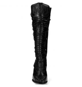 Black Itali and Nomada Leather New Rock Malicia High Boots