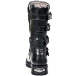 Black Itali Leather New Rock Motorcycles Boots