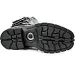 Black Itali Leather New Rock Motorcycles Boots