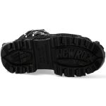 Black Leather New Rock Metallic Tower Picos Boots