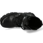 Black Leather New Rock Metallic Tower Picos Boots