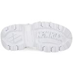 Silver Fur and White New Rock Tank Shoes