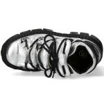 Silver and Black New Rock Tank Platform Shoes