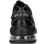 Chaussures New Rock Chrono en Cuir Noir à Clous