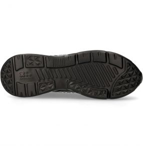 Black Leather New Rock Chrono Shoes with Studs