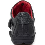 Black Floral Leather New Rock ABS Shoes
