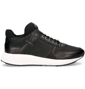 Chaussures New Rock Chrono en Cuir et Lycra Noirs