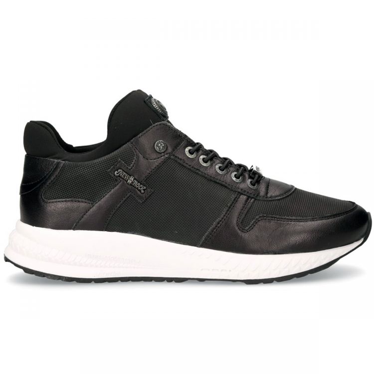 Black Leather and Lycra New Rock Chrono Shoes