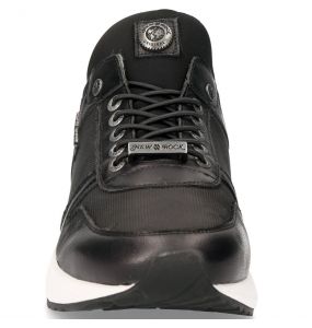 Chaussures New Rock Chrono en Cuir et Lycra Noirs