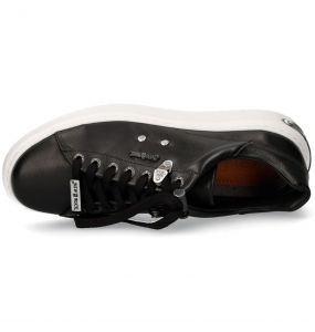  Black Luxor Leather New Rock Pisa Shoes