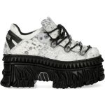  Silver Fur New Rock Fire Platform Shoes