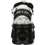  Silver Fur New Rock Fire Platform Shoes