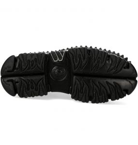  Silver Fur New Rock Fire Platform Shoes