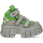 Chaussures Plateformes New Rock Tank Alaska Perle et Vertes