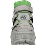 Green and Alaska Pearl New Rock Tank Platform Shoes