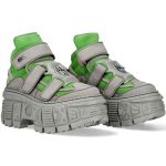 Green and Alaska Pearl New Rock Tank Platform Shoes