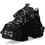 Chaussures New Rock Tank Power en Cuir Vegan Noir