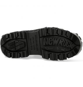 Chaussures New Rock Tank Power en Cuir Vegan Noir