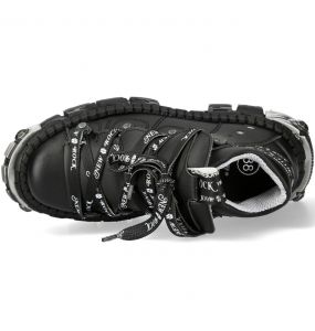 Chaussures New Rock Tank Power en Cuir Vegan Noir