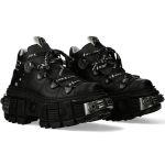 Chaussures New Rock Tank Power en Cuir Vegan Noir