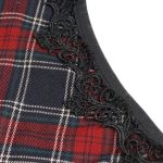 Red and Black Tartan 'Bardot' Asymmetrical Dress