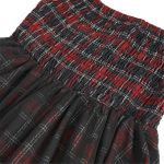 Red and Black Tartan 'Bardot' Asymmetrical Dress