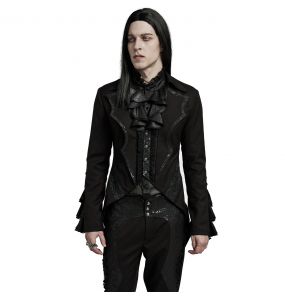 Black 'Eraric' Gothic Style Tailcoat Jacket