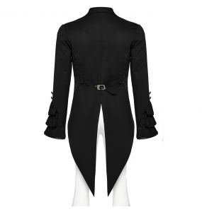 Black 'Eraric' Gothic Style Tailcoat Jacket