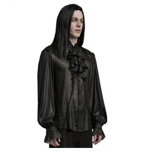Black Victorian Style 'Eraric' Shirt