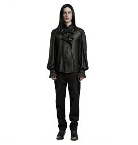 Black Victorian Style 'Eraric' Shirt