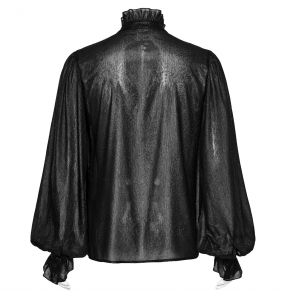 Black Victorian Style 'Eraric' Shirt