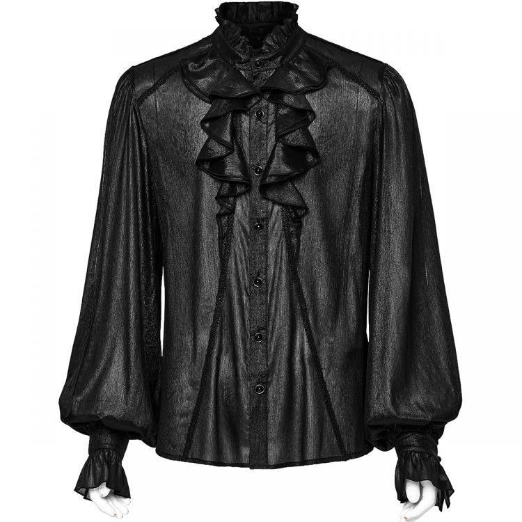 Chemise Victorienne 'Eraric' Noire
