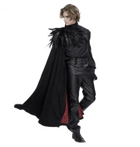Black and Red 'Privateer' Male's Cloak