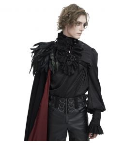 Cape pour Hommes 'Privateer' Noire et Rouge
