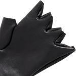 Mitaines pour Hommes 'Midnight Bloom' en Cuir Vegan Noir