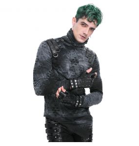 T-Shirt Manches Longues 'Stormshadow' Gris et Noir