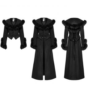 Black 'Anastasia' Black 2-In-1 Coat Jacket