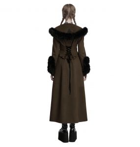 Brown and Black 'Anastasia' Black 2-In-1 Coat Jacket