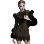 Brown and Black 'Anastasia' Black 2-In-1 Coat Jacket