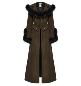 Manteau Veste Deux-En-Un 'Anastasia' Brun et Noir