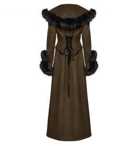 Manteau Veste Deux-En-Un 'Anastasia' Brun et Noir