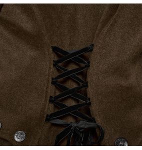 Manteau Veste Deux-En-Un 'Anastasia' Brun et Noir