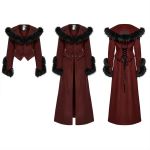Red and Black 'Anastasia' Black 2-In-1 Coat Jacket