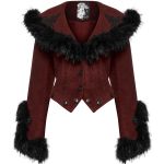 Manteau Veste Deux-En-Un 'Anastasia' Rouge et Noir