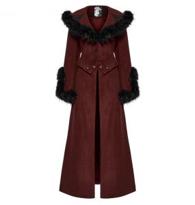 Red and Black 'Anastasia' Black 2-In-1 Coat Jacket