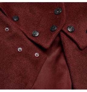 Red and Black 'Anastasia' Black 2-In-1 Coat Jacket