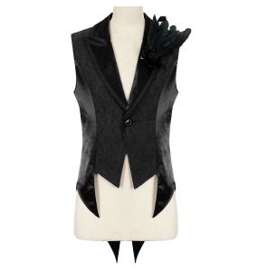 Gilet Queue de Pie 'Edgar' Noir et Gris