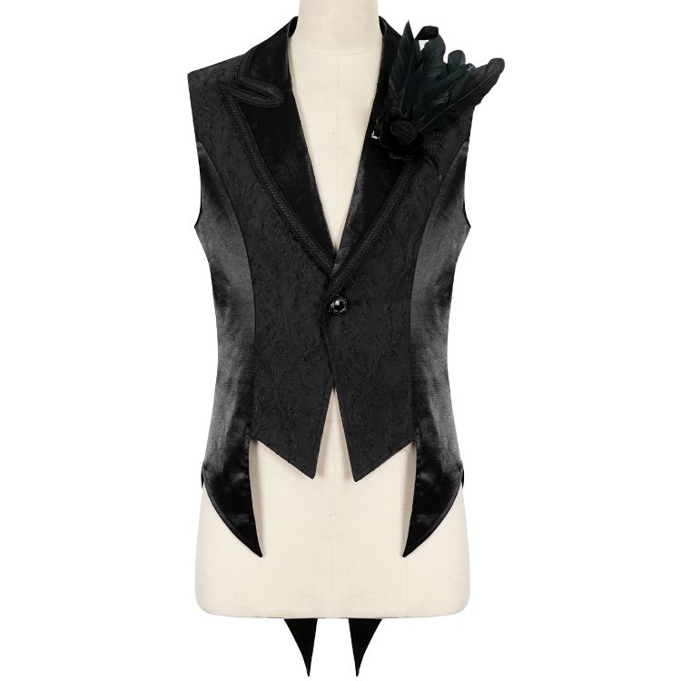 Gilet Queue de Pie 'Edgar' Noir et Gris